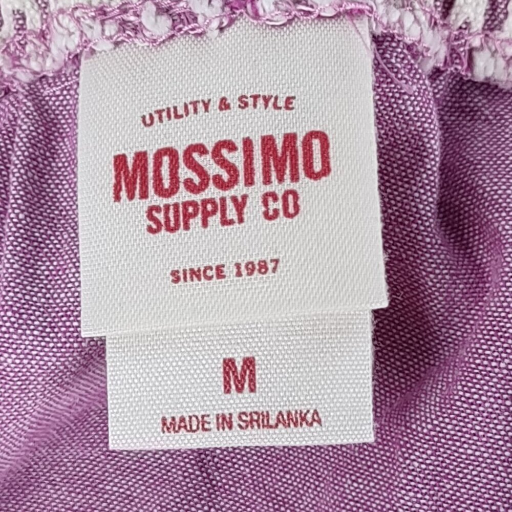 Mossimo Pink Crochet Back Romper 100% Cotton Knit Tie Waist Casual Size M - Picture 10 of 12